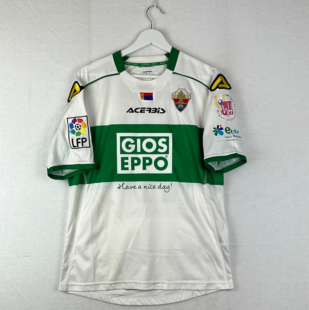 Elche 2013-2014 Match Worn Home Shirt - J.Marquez 17