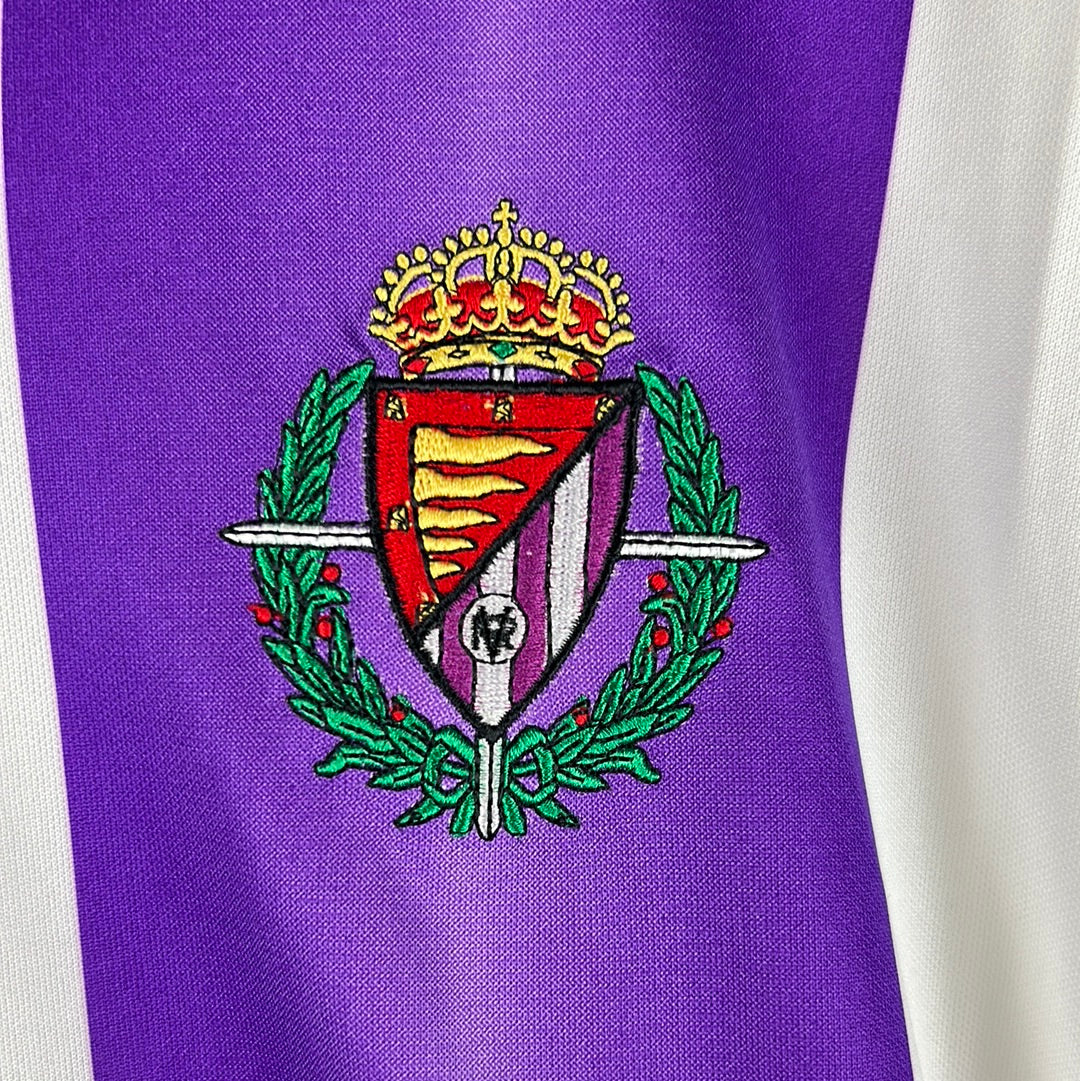 Real Valladolid 2003-2004 Match Worn L/S Home Shirt - XL - Zapata 16
