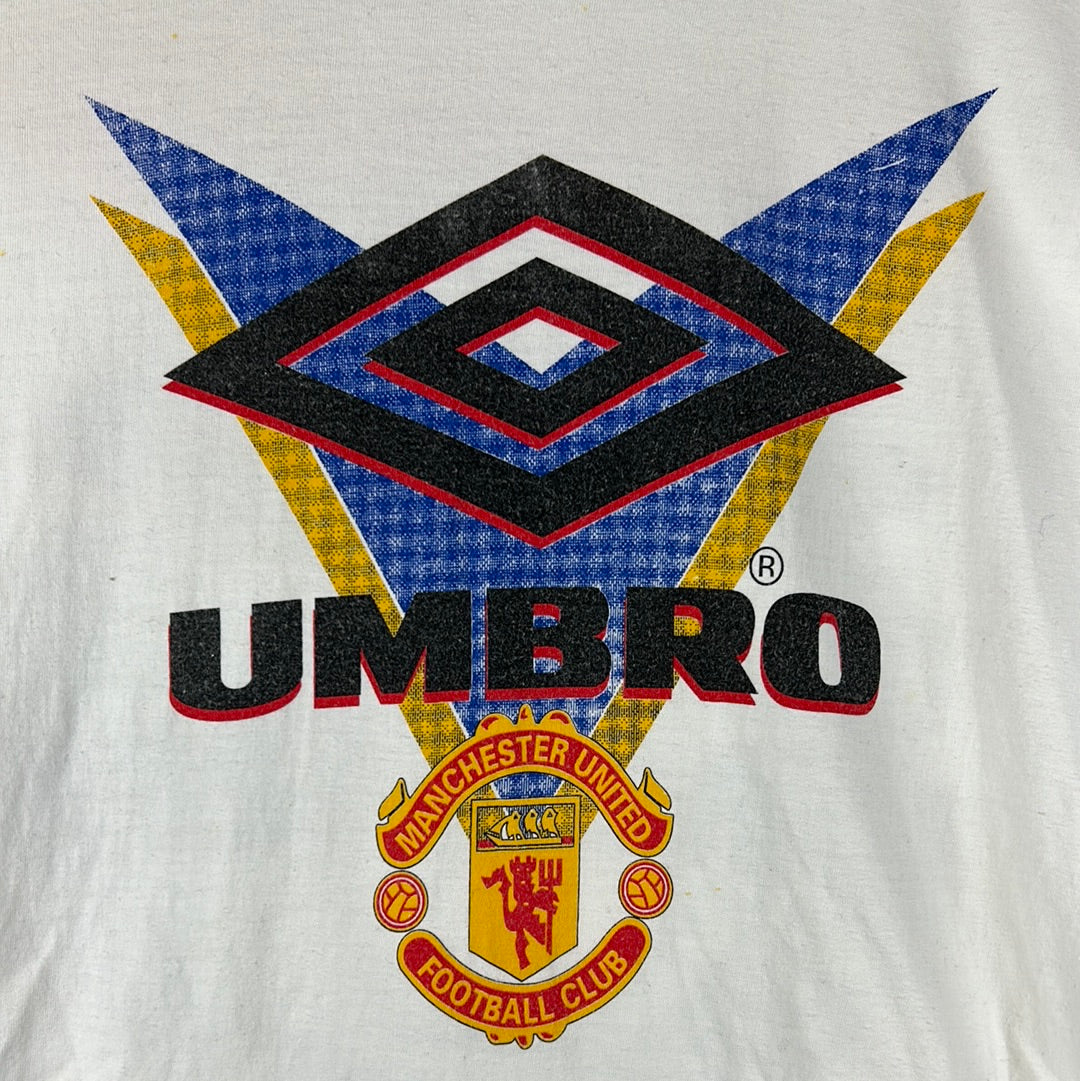 Manchester United 1992 Umbro T-Shirt - Large - Good Condition