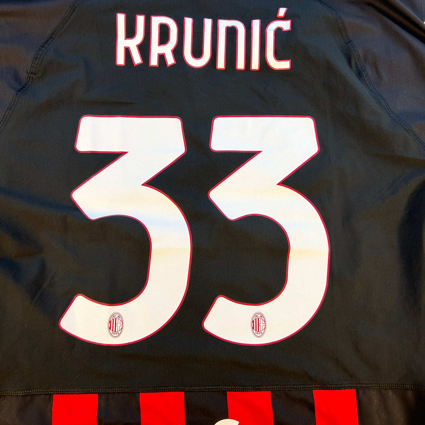 AC Milan 2022/2023 Match Issued Home Shirt - Krunic 33