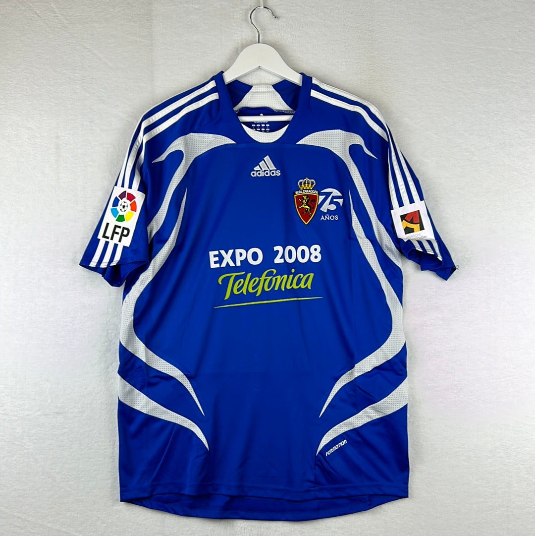 Real Zaragoza 2007-2008 Player Issue 75th Centenary Away Shirt - Large - Ayala 6