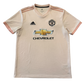 Pink Manchester United 2018/2019 Away jersey with Adidas and Chevrolet logos on a white background