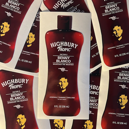 Ben White Tan Bottle Sticker