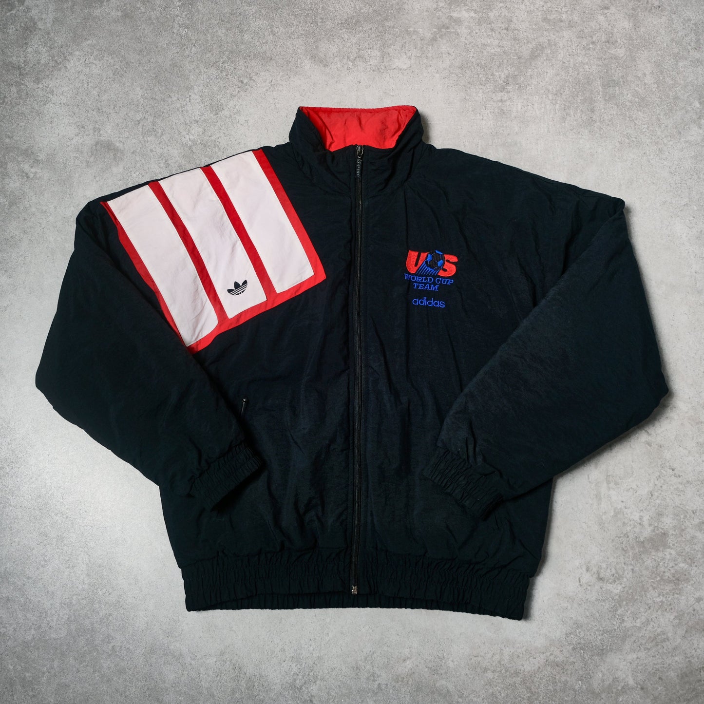 1992 USA Training Track Football Padded Jacket Adidas (XL)