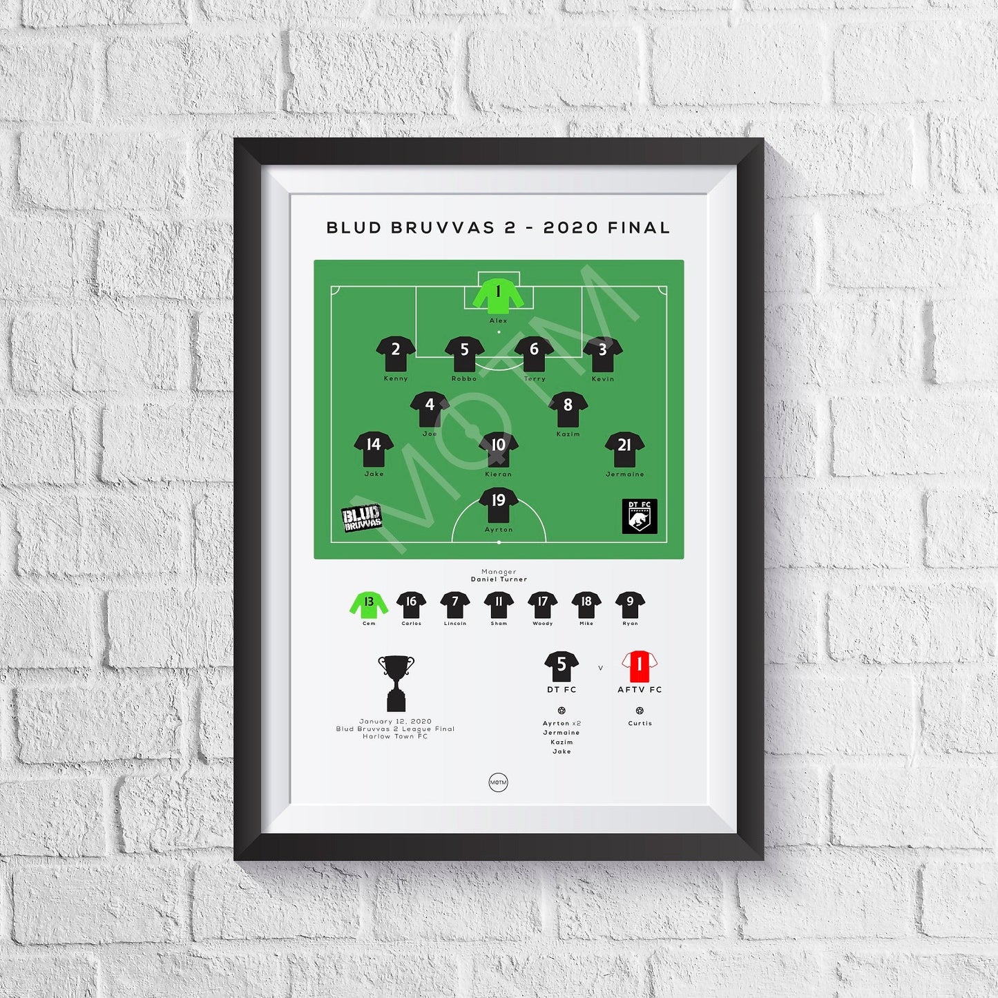 Personalised Football Match Print