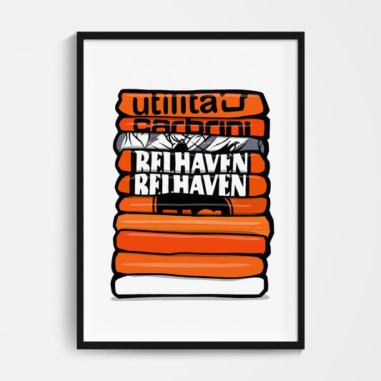 Dundee Utd Shirt Stack Print