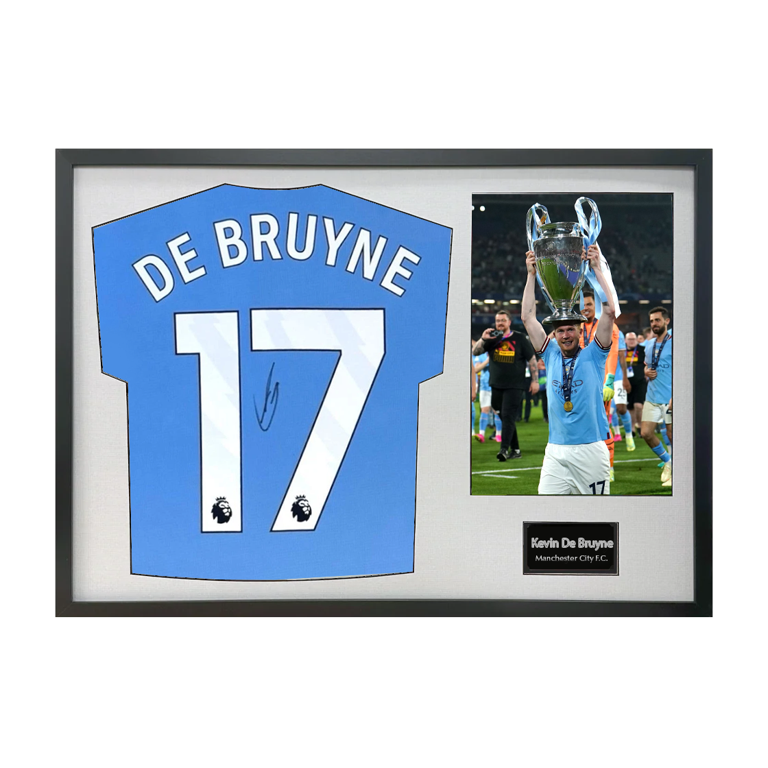 Kevin De Bruyne Signed Manchester City Shirt Classic Frame
