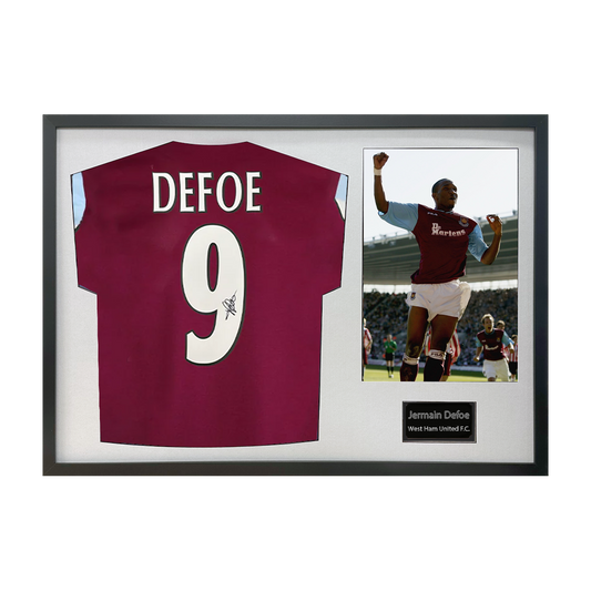 Jermain Defoe Signed West Ham Shirt Classic Frame