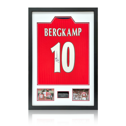 Dennis Bergkamp Signed Arsenal Shirt Premium Frame