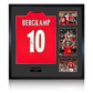 Dennis Bergkamp Signed Arsenal Shirt Elite Frame