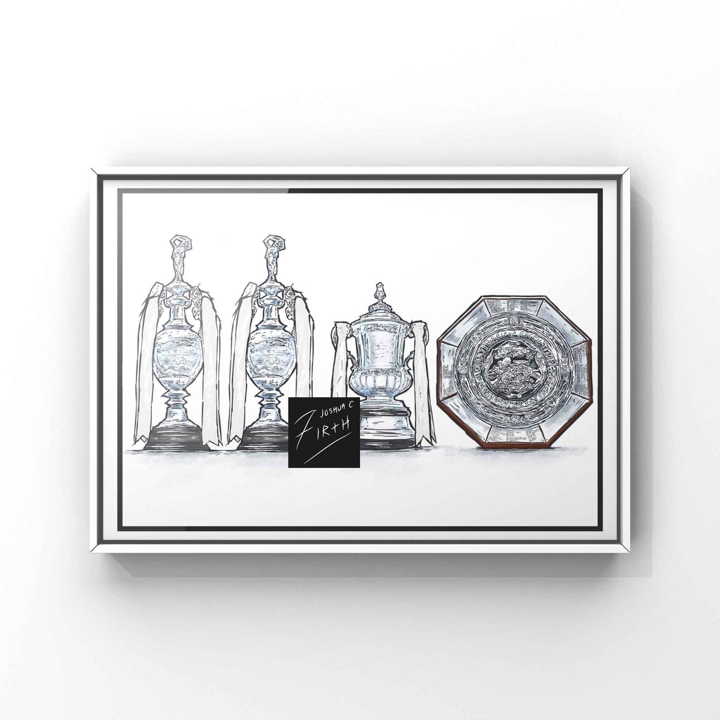Derby Inspired Major Trophies Football Print