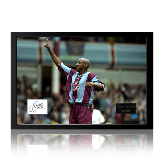 Dion Dublin Signed Aston Villa Cut Iconic Frame