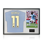 Jérémy Doku Signed Manchester City Shirt Classic Frame
