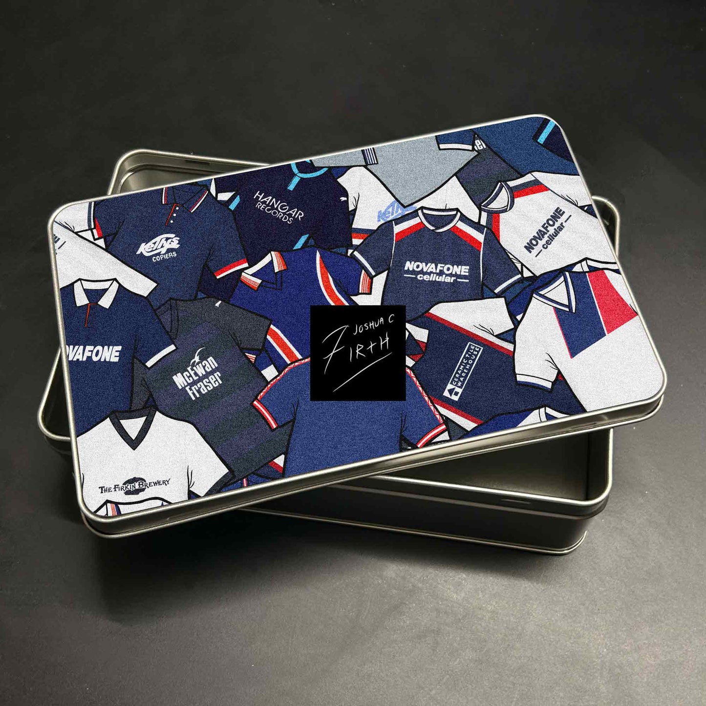 Dundee Inspired Football Retro Shirts Metal Sweets / Biscuit Tin