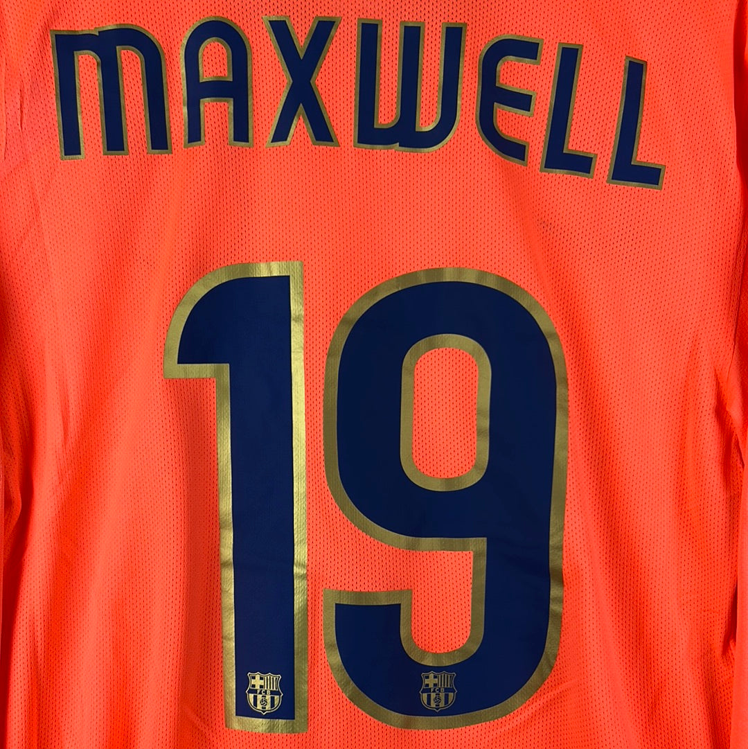 Barcelona 2010/2011 Player Issue Third Shirt - Maxwell 19 - Long Sleeve