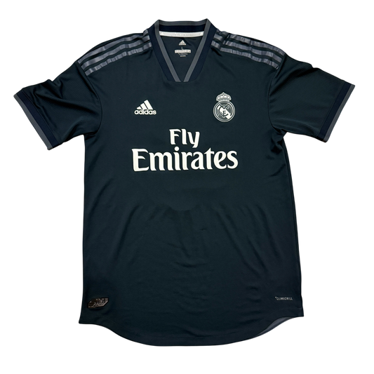 Black sports jersey with Adidas and Real Madrid logos - The Real Madrid 2018/2019 Climachill Away Shirt