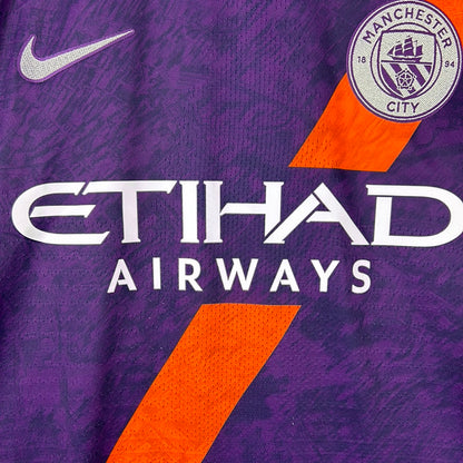 Manchester City 2018-2019 Match Worn Third Shirt - Aguero 9