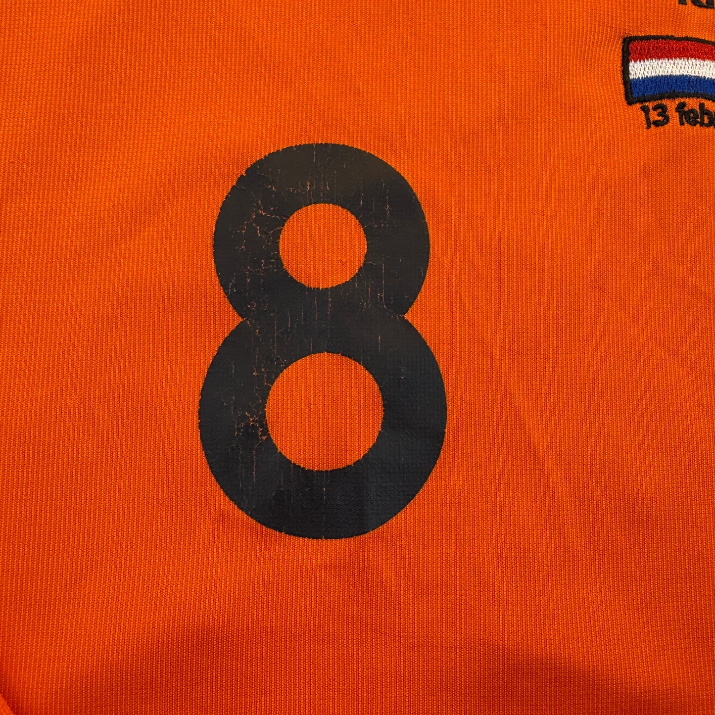 Netherlands 2002 Match Issued Home Shirt - v England - Cocu