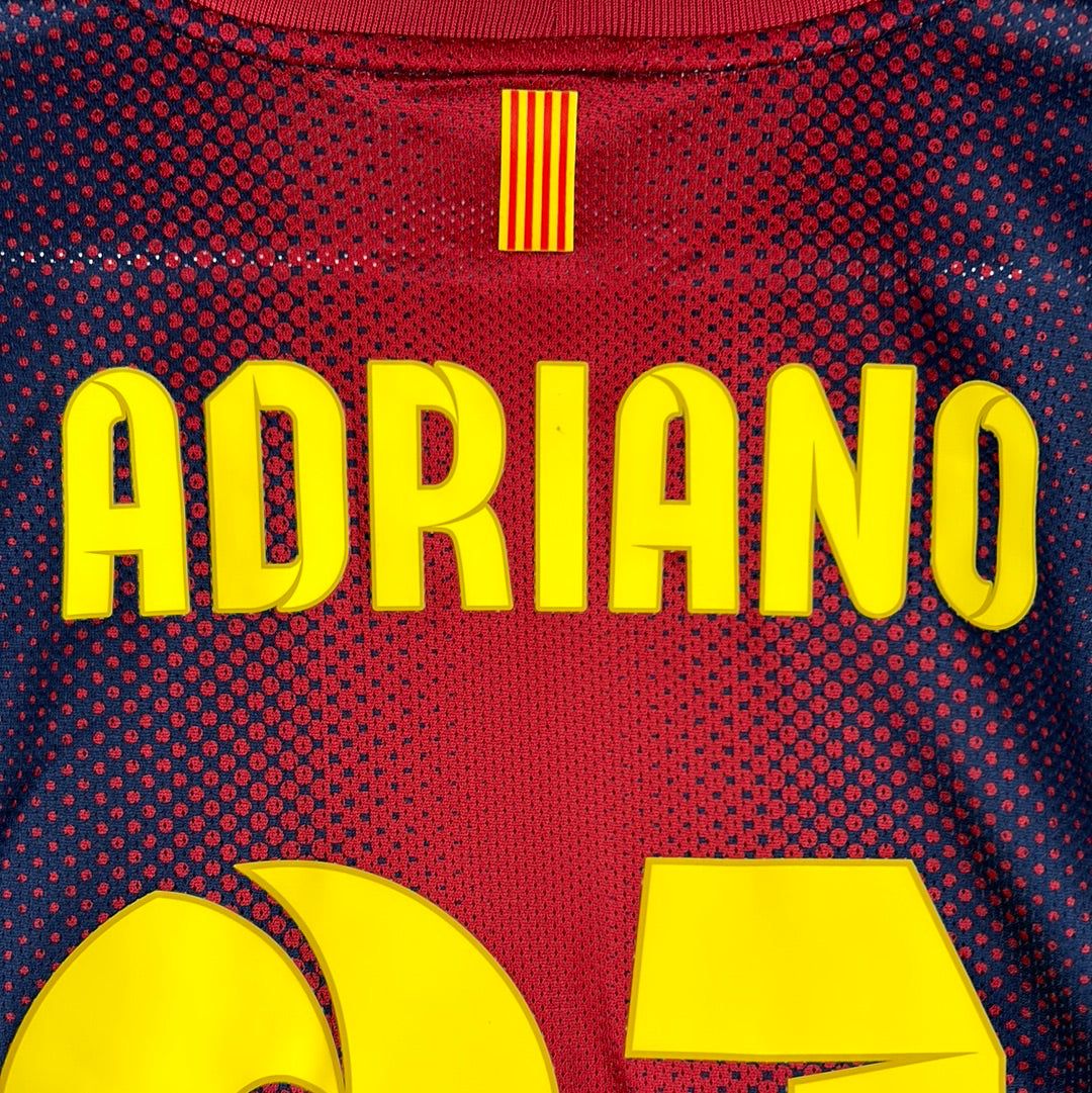 Barcelona 2012/2013 Player Issue Home Shirt - Adriano 21