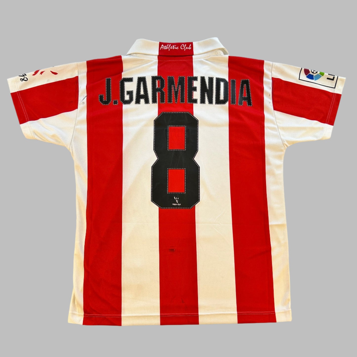 Athletic Bilbao 2007/2008 Player Issue Home Shirt - Garmendia 8 print on the back