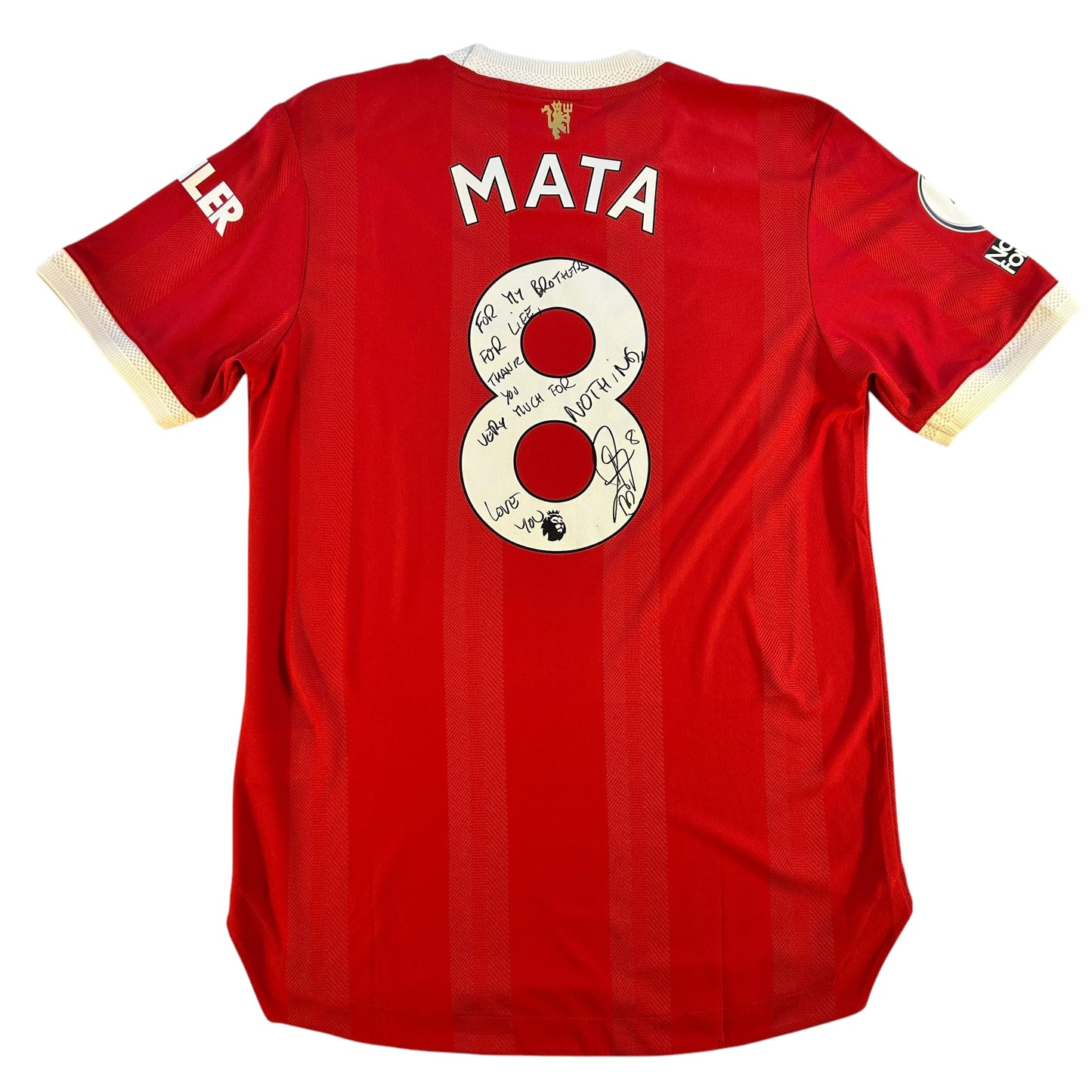 Manchester United 2021/2022 Player Issue Home Shirt - Mata 8 - Signed