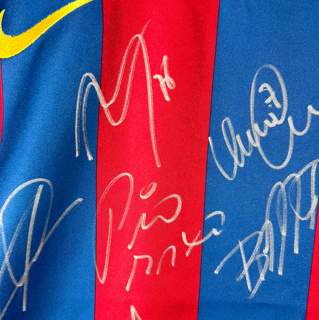 Barcelona 2005/2006 Player Issue Home Shirt - Ezquerro 4 - Squad Signed