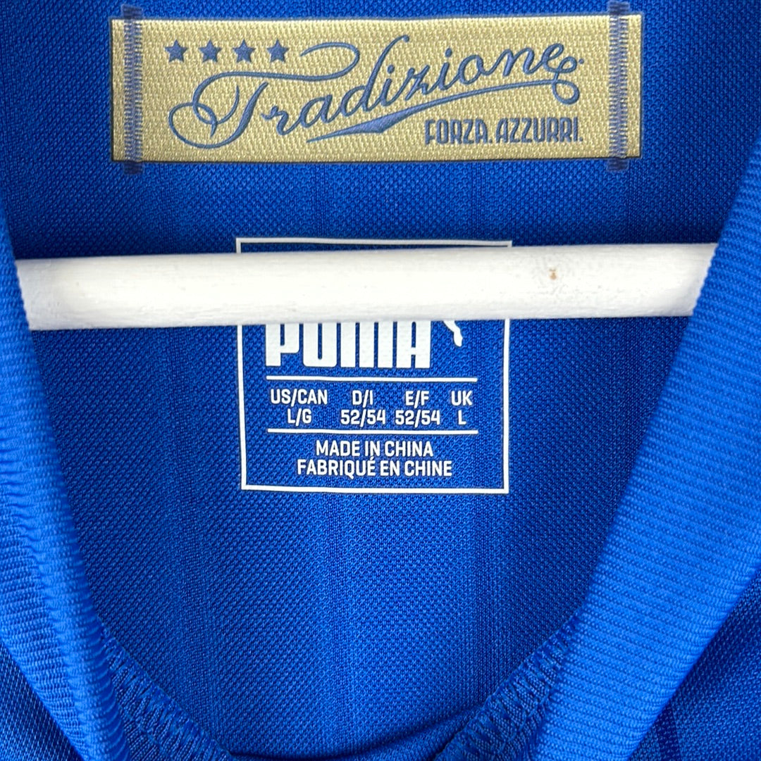 Italy 2016/2017 Home Shirt - Large - Long Sleeve