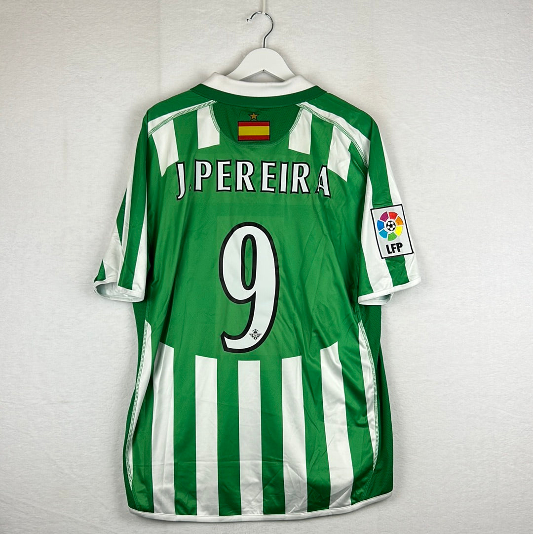 Real Betis 2010/2011 Player Issued Home Shirt - J Pereria 9