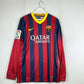 Barcelona 2013/2014 Player Issue Home Shirt - S.Roberto 24 - Long Sleeve