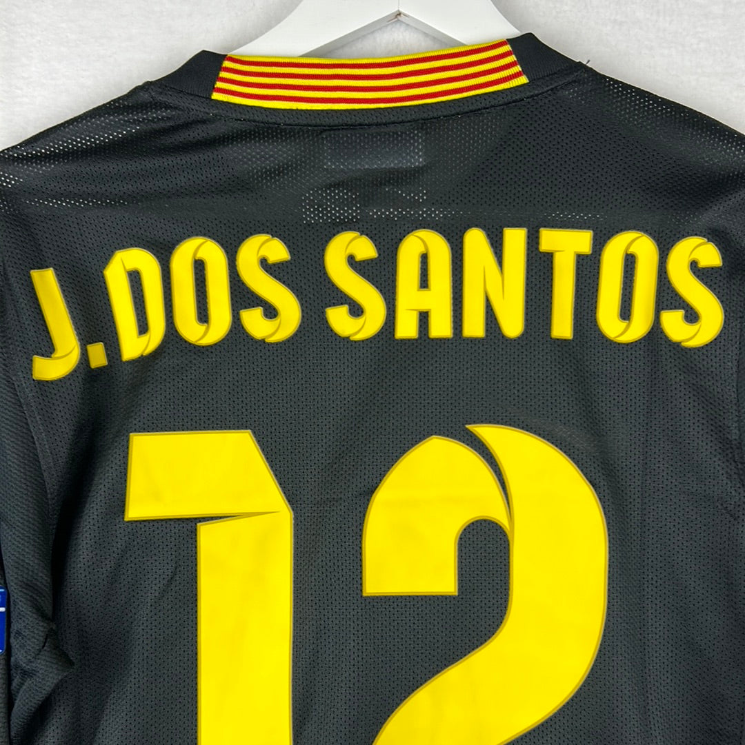 Barcelona 2011/2012 Player Issue Away Shirt - Dos Santos 12 - Long Sleeve