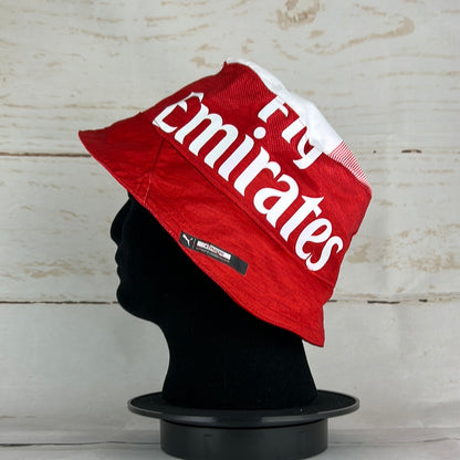 Arsenal 18/19 Upcycled Home Shirt Bucket Hat