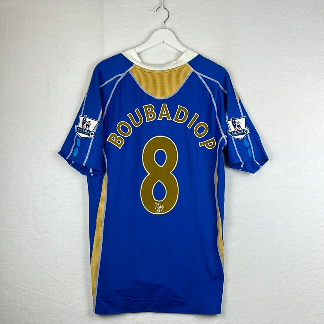 Portsmouth 2007/2008 Match Worn Home Shirt - Bouba Diop 8