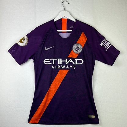 Manchester City 2018-2019 Match Worn Third Shirt - Aguero 9