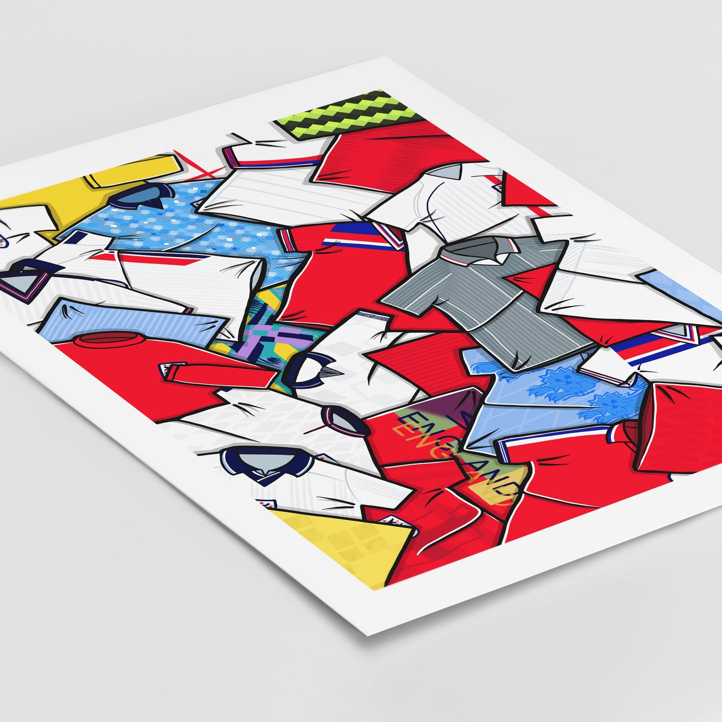 England Shirts Mash Up Print