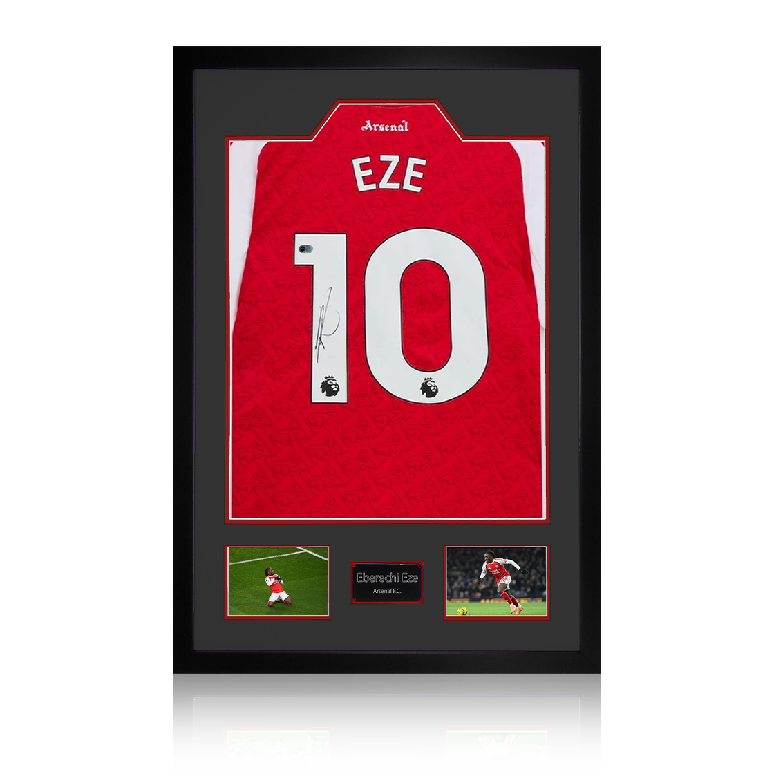 Eberechi Eze Signed Arsenal Shirt Premium Frame (ACG Cert)