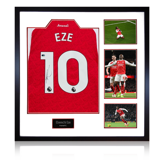 Eberechi Eze Signed Arsenal Shirt Elite Frame (ACG Cert)