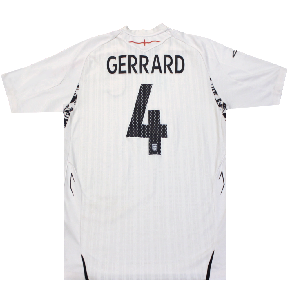 England 2008-2009 Home Shirt Steven Gerrard 4 (Excellent) L