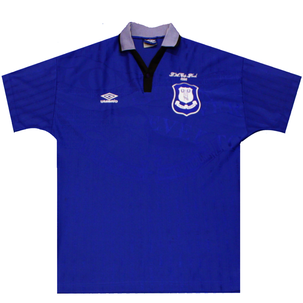 Everton 1995-1996 Home Shirt FA CUP FINAL INSIGNIA (Excellent) L