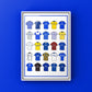 Everton Retro Shirts Football Print