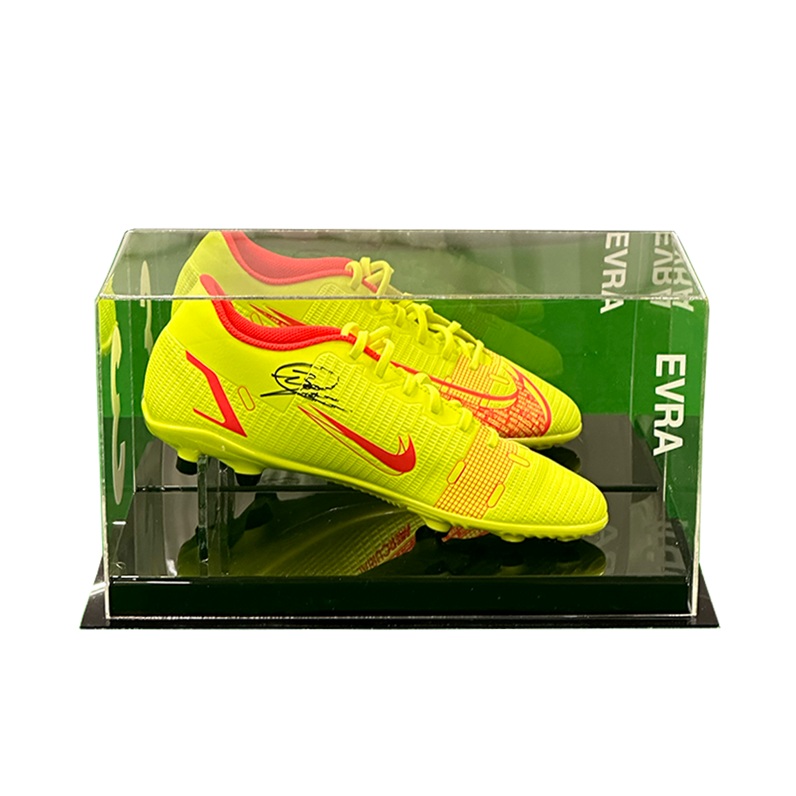 Patrice Evra Signed Boot w/ Display Case