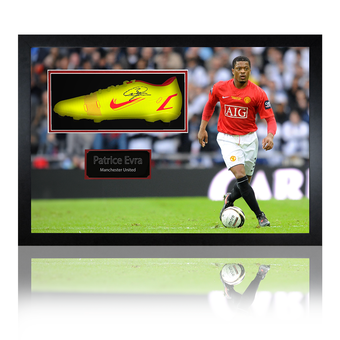 Patrice Evra Signed Boot Iconic Frame