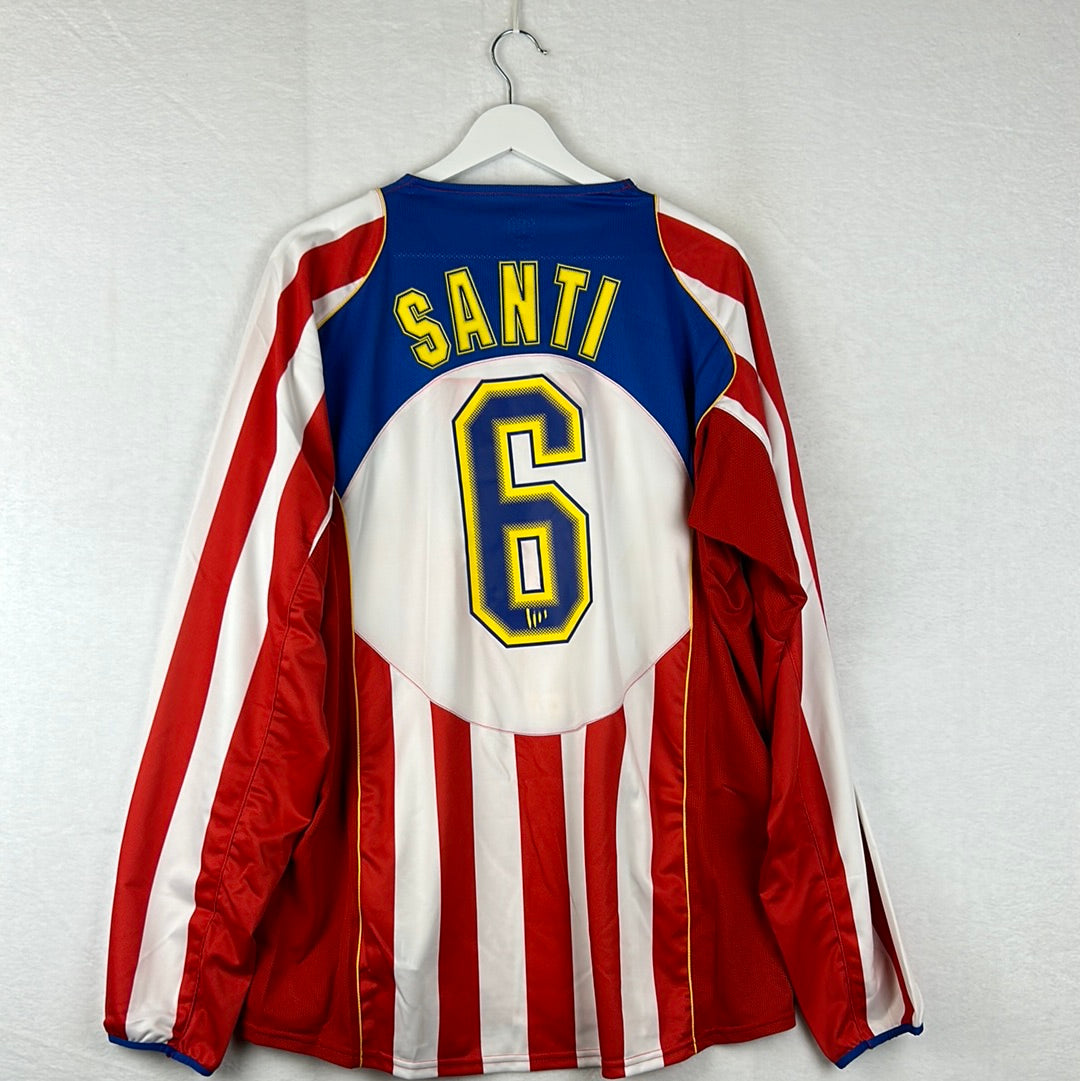 Atletico Madrid 2004/2005 Player Issue Home Shirt - Santi Denia 6 Print