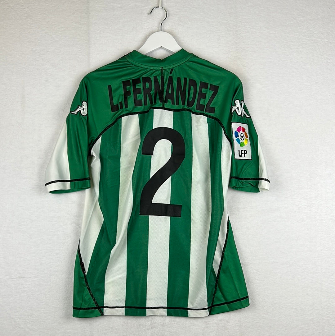 Real Betis 2004/2005 Match Worn Home Shirt - L.Fernandez