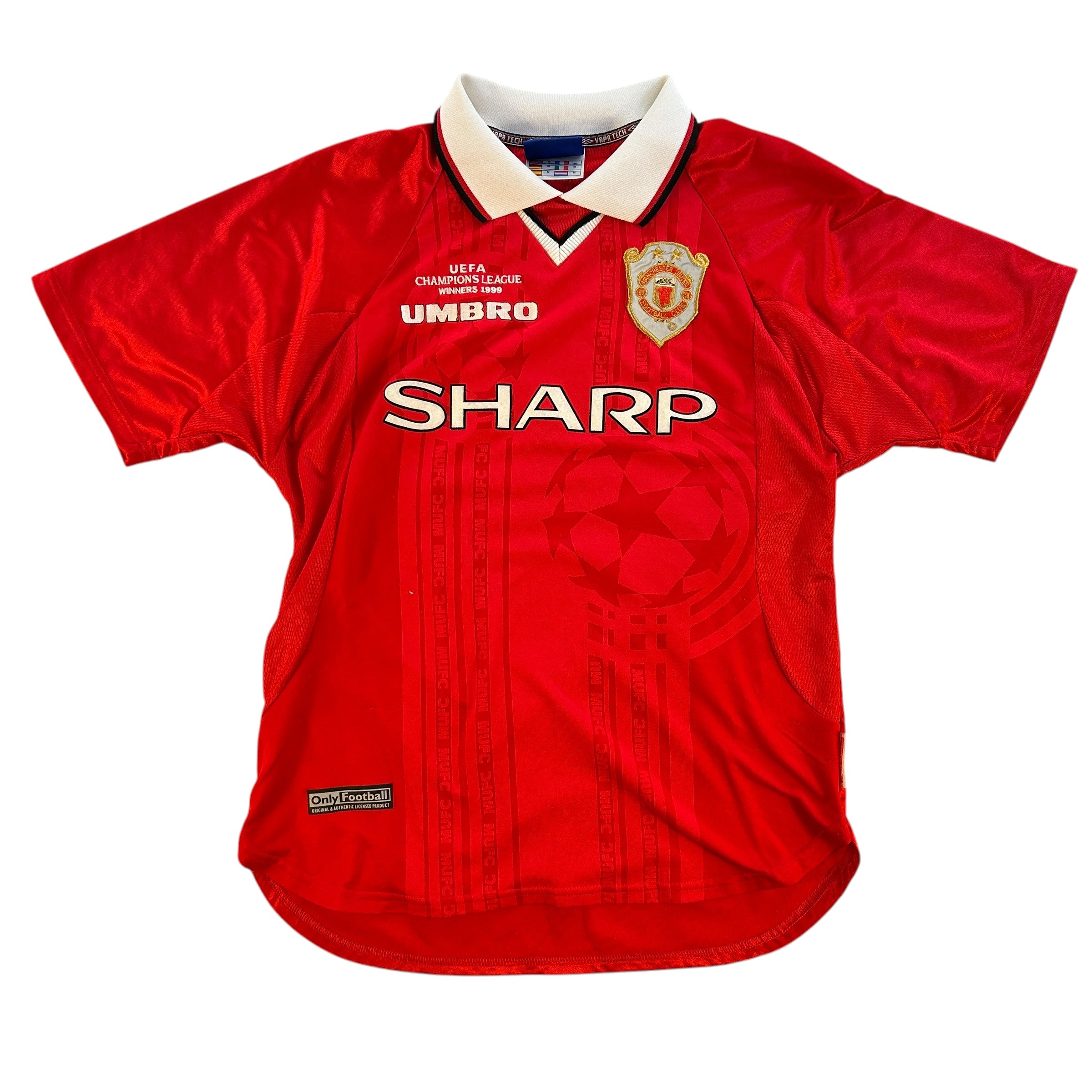 Manchester United 1999 European Home Shirt Medium Very Good Condit Casual Football Shirts