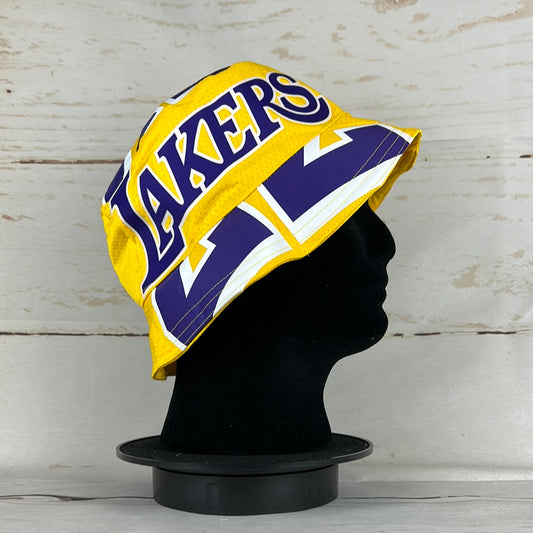 LA Lakers Upcycled NBA Home Jersey Bucket Hat *22