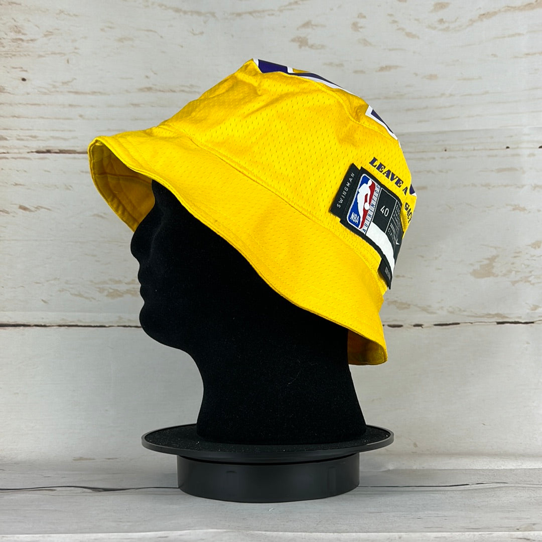 LA Lakers Upcycled NBA Home Jersey Bucket Hat *05