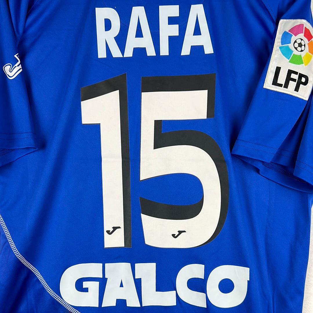 Getafe 2009/2010 Match Worn Home Shirt - Rafa 15