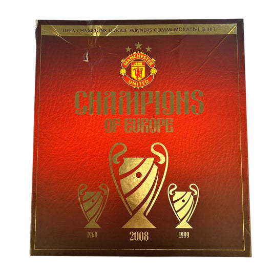 Manchester United 2008 Home Shirt Champions Of Europe Collectors Box - Extra Large Shirt on