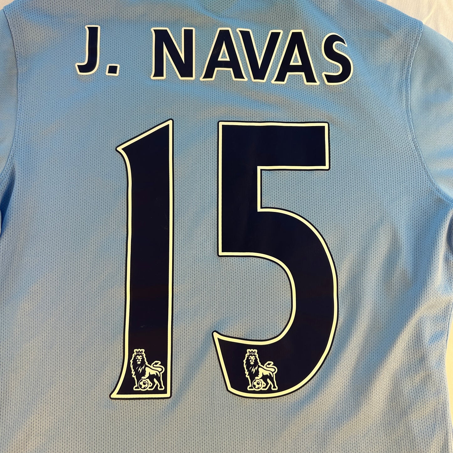 Manchester City 2014/2015 Match Worn Home Shirt - Navas 15