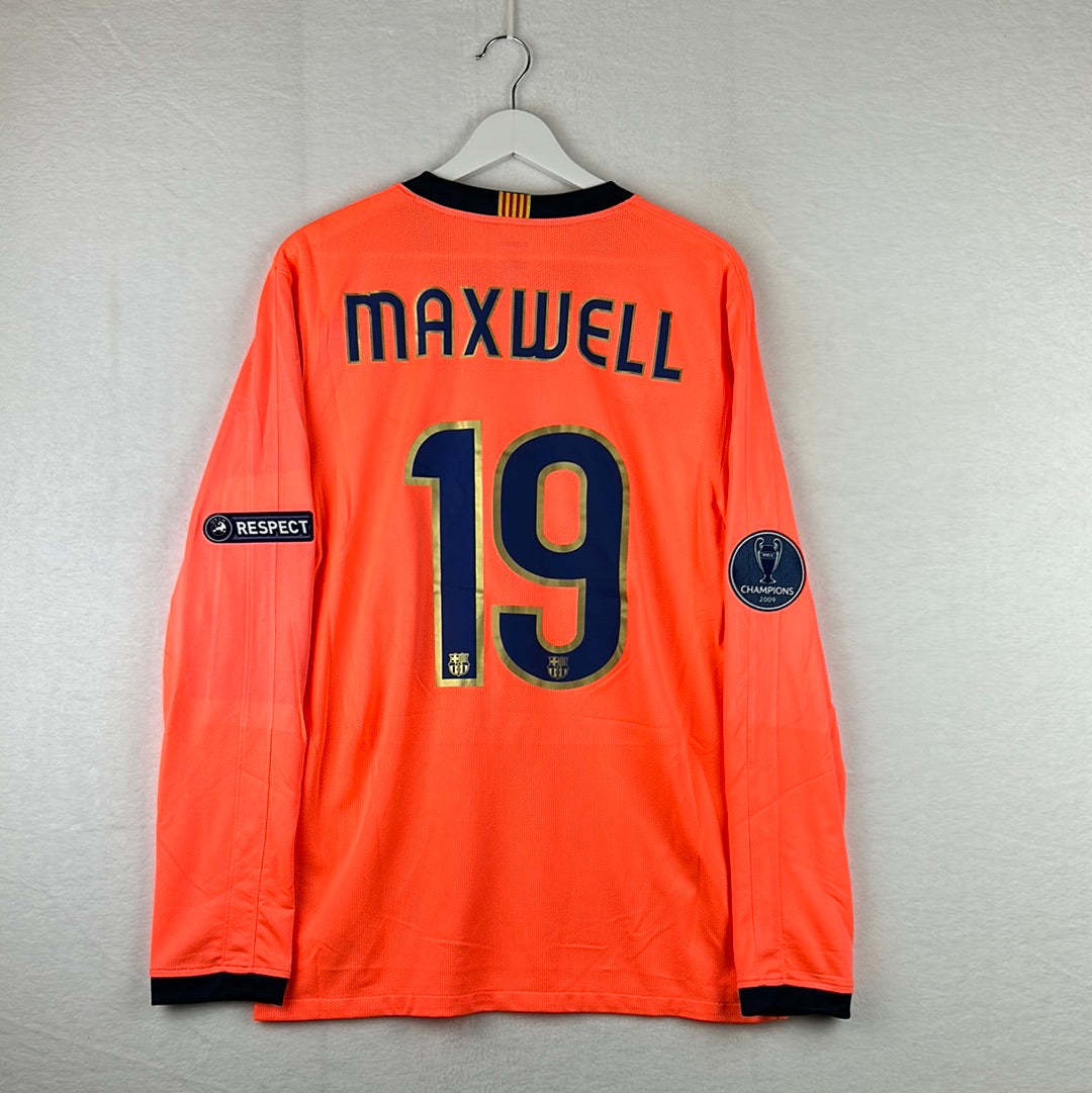 Barcelona 2010/2011 Player Issue Third Shirt - Maxwell 19 - Long Sleeve